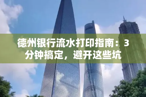 德州银行流水打印指南：3分钟搞定，避开这些坑