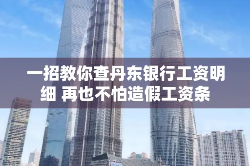 一招教你查丹东银行工资明细 再也不怕造假工资条