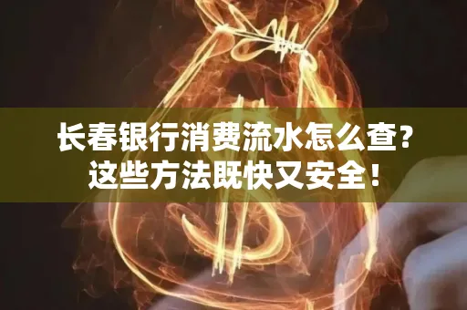 长春银行消费流水怎么查？这些方法既快又安全！
